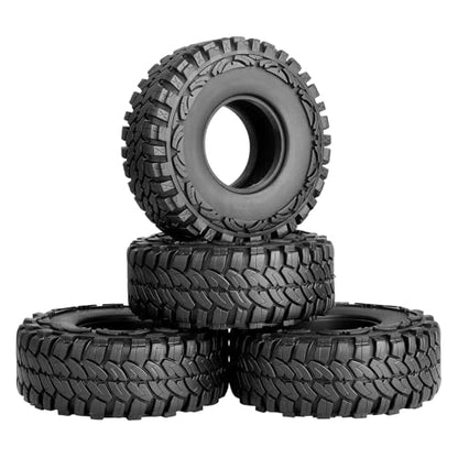 4PCS 1.9 Crawler Tires Outer Diameter 114mm with Foam Inserts for 1/10 RC Rock Crawler Axial SCX10 SCX10 III AXI03007 D90 TF2 MST Tamiya CC01