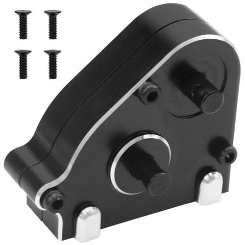 Metal Transfer Case Gearbox Transmission Gearbox Compatible with MN128 MN86 MN86K MN86S MN86KS 4WD G500 1/12 RC Crawler Car Upgrade Part (Black) - color: Black