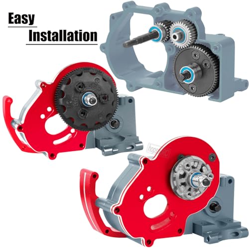 48P 86T Spur Gear&Slipper Clutch&Transmission Gear&Slipper Rebuild Kit&Pressure Plate Upgrades Part for 1/10 Slash 2WD(VXL),Rustler/Stampede/Bandit 2WD(VXL), Hops up,Red - color: Red(Upgrades Part)
