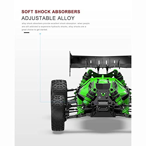 RC Car, 1/14 Scale 2.4GHz Remote Control Car, 4WD 60km/h High Speed Racing Car, Off-Road Buggy Drift Car RTR with Aluminum Alloy Chassis, Fast Race Buggy Hobby Car