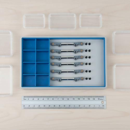 6 Pieces Adjustable Turnbuckles with Rod Ends Aluminum RC Tie Rod Turnbuckle Linkage Kit for Chassis Tuning, Blue Silver - color: Blue Silver