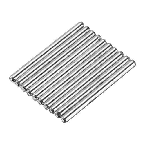 MECCANIXITY 10pcs 2mmx25mm Toys Shaft Round Rod Axles Drive Shaft for DIY RC Car Truck Boat Helicopter Model Part, Silver - size: 2mmx25mm