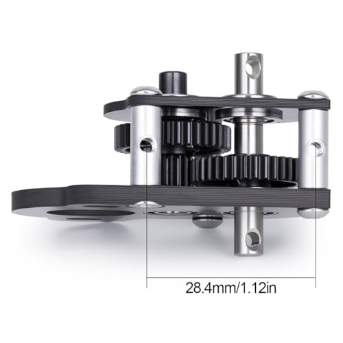 1/10 RC Crawler LCG Left Motor Gearbox Transmission, CNC Aluminum Housing | Complete Assembly, Carbon Fiber Plate, Precision Metal Gears, Low CG Design, Ready to Install