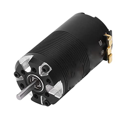 Changor High Efficiency 4550KV Sensored Brushless Motor 8.5T for 1/12 1/14 Scale RC Car Racing Black Silver