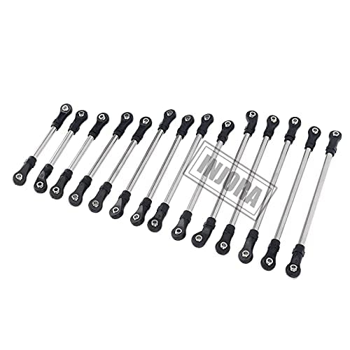 INJORA Stainless Steel Link Rod Linkage Plastic Rod End Set for RC Tracked TRX-6 Crawler Car G63 - size: For TRX6 G63