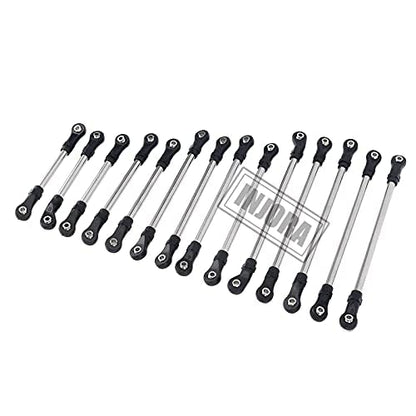 INJORA Stainless Steel Link Rod Linkage Plastic Rod End Set for RC Tracked TRX-6 Crawler Car G63 - size: For TRX6 G63
