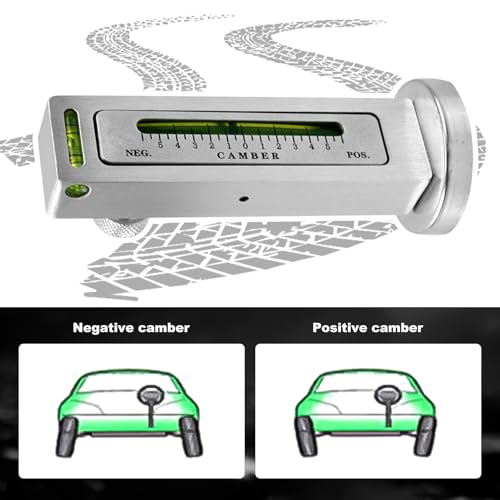 RULLINE Aluminum Alloy Magnetic Camber&Caster Gauge Wheel Alignment Tool | Universal for Car Truck RV Strut Alignment - size: Aluminum Alloy