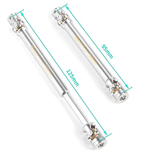RC-Hub 1Pcs RC Driveshafts Metal Drive Shaft 45-50/47-57/55-67/60-80mm for 1:14 Tamiya Trailer Tractor Truck RC Crawler Car (95mm-125mm) - size: 95mm-125mm