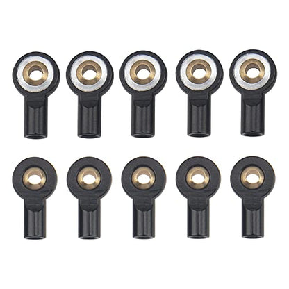 10Pcs ShareGoo M3 Tie Rod End Ball Head Holder Link 3mm Thread Ball Joint Compatible with Redcat HSP Traxxas Axial 1/10 RC Car Truck Boat DIY Robot Airplane,L18mm