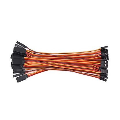 20pcs 22awg 60 Cores Male to Female 5.90inch Lead Plug Servo Extension Wire Cable Line for RC Model Aircraft Stranded Futaba JR