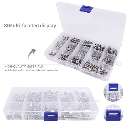 288pcs RC Screws Kit Repair Tools M3 M4 Hex Screws RC Repair Tool Kit Hardware Set for 1/10 Traxxas Slash 2WD 4x4 Accessories