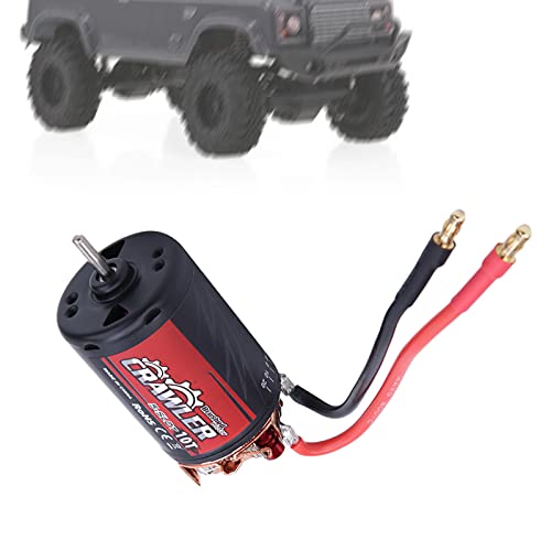 Brushed Motor MetalPlastic 550 Black Red for Crawler Car 1/10 RC High Performance Long Life Product Equipment: Suitable for Crawler Car 1/10 RC (10T) - size: 10T
