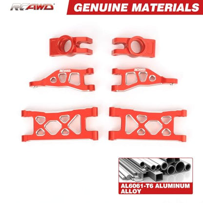 RCAWD Aluminum Rear Suspension Arm Hub Set for Arrma Mojave Grom