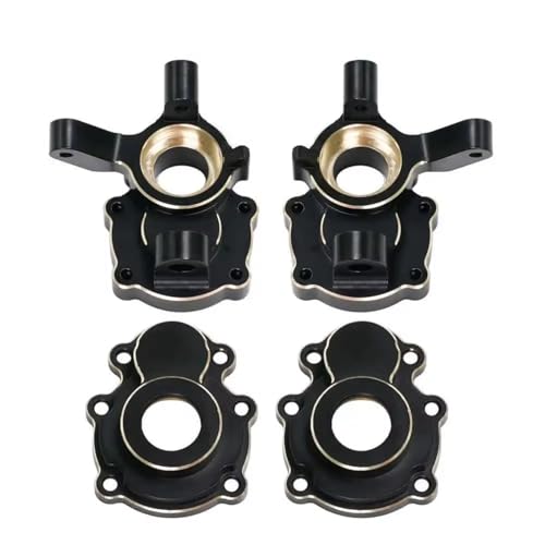 RC Steering Knuckle Block for FMS FCX10 1/10 Steering Knuckle Outer Inner Portal Housing Differential Axle Cover RC Crawler for Racing Car Upgrade Parts(Front Set) - size: Front Set