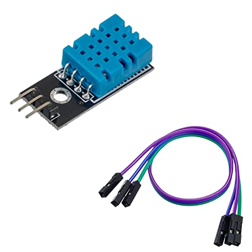 BOJACK DHT11 Temperature Humidity Sensor Module Digital Temperature Humidity Sensor 3.3V-5V with Wires for Arduino Raspberry Pi 2 3 (Pack of 2) - size: DHT11