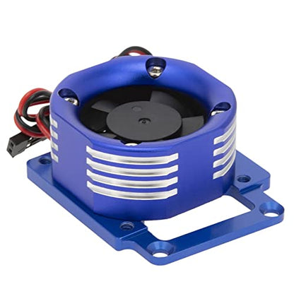 DKKY RC Motor Cooling Fan Heatsink 21000 RPM for Traxxas 1/8 4WD Sledge Motor with LED Light, Blue - color: Blue