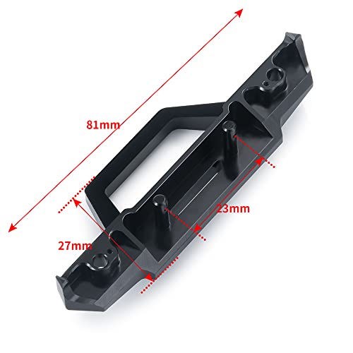 RC-Hub Metal Front & Rear Bumper Set with LED Lights for 1/24 Axial Scx24 AXI00002 Deadbolt RC Crawler Car