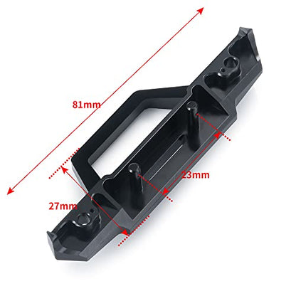 RC-Hub Metal Front & Rear Bumper Set with LED Lights for 1/24 Axial Scx24 AXI00002 Deadbolt RC Crawler Car