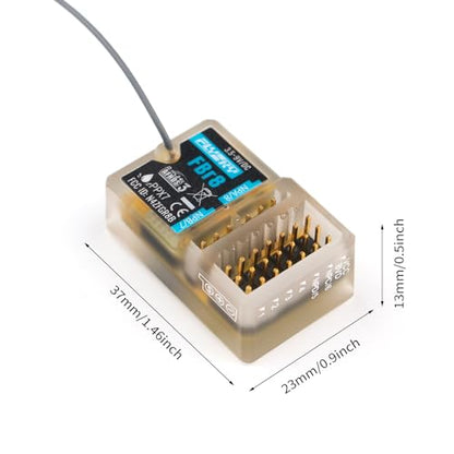 GoolRC Flysky FBr8 Receiver, 2.4GHz 8 Channel PPX7 Waterproof Receiver AFHDS 3 System Supports Single Bidirectional Transmission PWM/PPM/i-BUS2/S.Bus/i-Bus Output Standard Antenna for RC Car