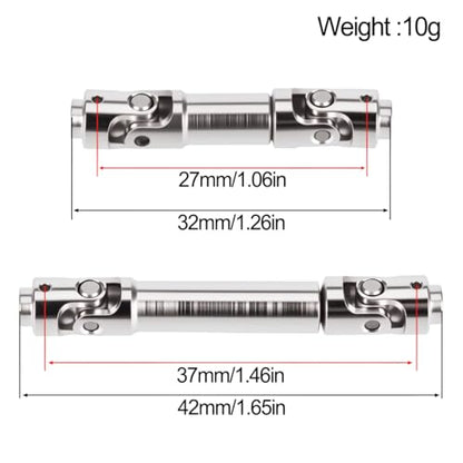 1/30 Scale RC Crawler Stainless Steel Drive Shaft, Metal Replacement Drivetrain Part for SCX30-Style Chassis