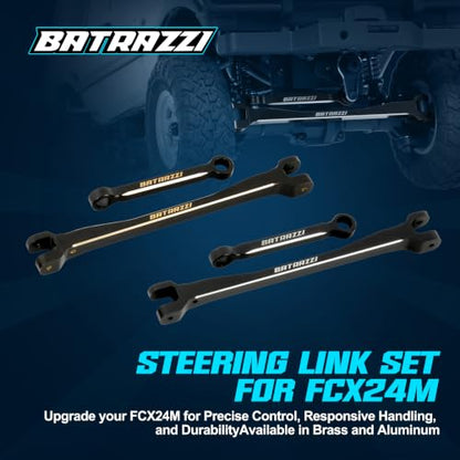 Aluminum Steering Link Set for 1/24 RC Crawler for FMS FCX24M Tacoma&Land Rover Upgrade Parts - style: Aluminum