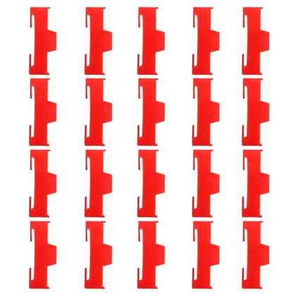 skrnrhrery Servo Cable Clip Lock, 20pcs Servo Extension Cable Safety Connector Clips Lead Wire Lock, for Rc Servo Expansion Cable Or Servo Y Adapter Cable, Jr Servo Cable Kit. (red) - color: (Red)