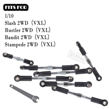 Aluminum Turnbuckles Camber Links Upgrades Part for 1/10 Slash 2WD/Stampede 2WD/Rustler 2WD/Bandit 2WD, Alloy Turnbuckles Camber Links Hops Up,Titanium - color: Titanium for Rustler 2wd