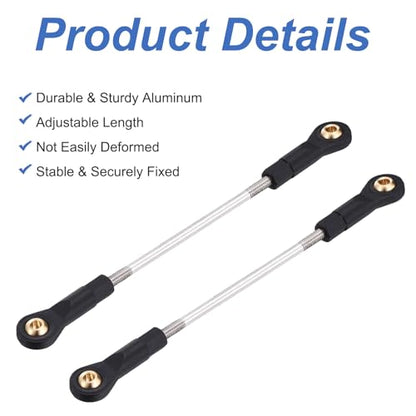 MECCANIXITY 2Pcs Adjustable Turnbuckles Camber Links, 99-109mm Turnbuckle Rod Steering Servo Linkage with M3 Ball Head Rod Ends for RC Car Replace Parts DIY - size: 99-109mm