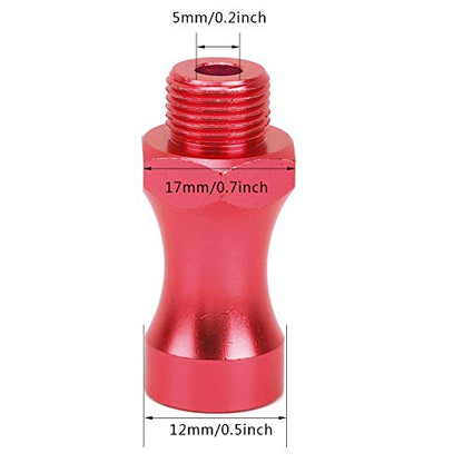 Ejoyous RC Wheel Hub Adapter Hex Drive Hub Adapter RC Hex Coupler 12mm to 17mm Aluminum Alloy CNC Machined 30mm Extension with 5mm Inner Diameter for 1/10 Car Truck (Red) - color: Red