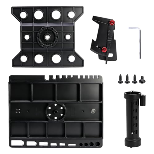 1/12 1/14 1/16 1/18 1/24 RC Car Plastic Repair Work Stand 360° Rotation Multifunctional with Angle Gauge & Magnetic Screw Tray
