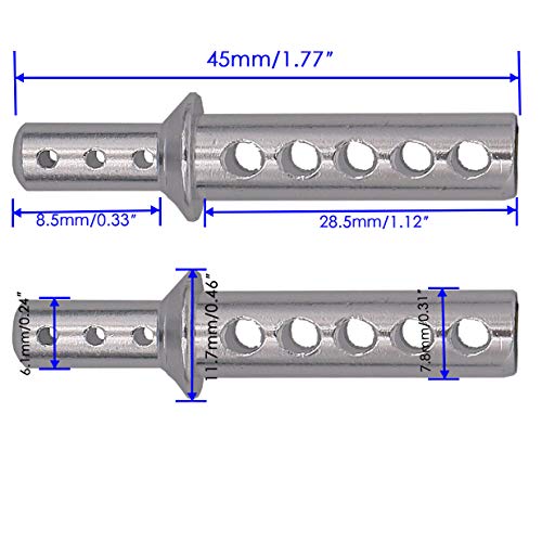 4PCS Aluminum Body Post Upgrade Parts mounts of 08047 for RC 1/10 Redcat Volcano EPX/Pro S30 Replacement (Silver) - color: Silver