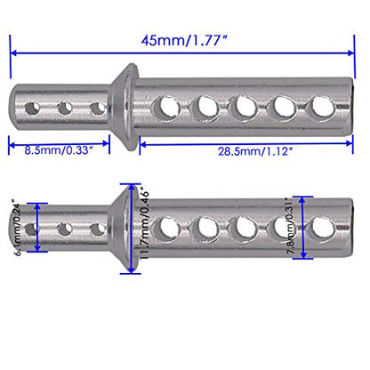 4PCS Aluminum Body Post Upgrade Parts mounts of 08047 for RC 1/10 Redcat Volcano EPX/Pro S30 Replacement (Silver) - color: Silver