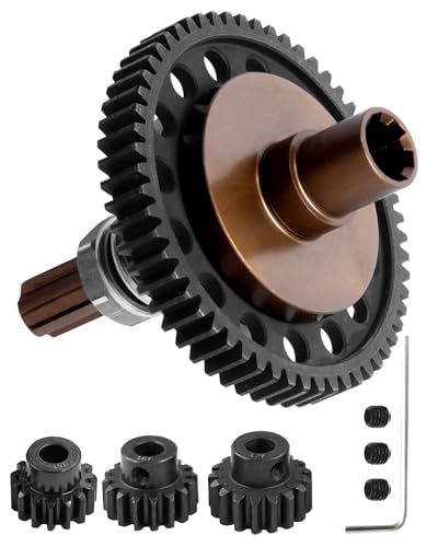 57T 0.8Mod Slipper Gear with 3.175mm Pinions Gear 15T 16T 17T RC Gears Upgrades Part for 1/10 Granite Senton Big Rock Vorteks 3S Blx Mega550, Kraton Outcast 4S Blx, 1/8 Typhon 3S,Bronze - color: Bronze - (57T)
