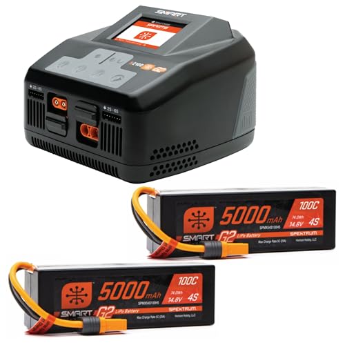 Spektrum SMART Smart Powerstage 8S Surface Bundle: (2) G2 5000mAh 4S LiPo IC5 & S2100 Charger, SPMXPSS850