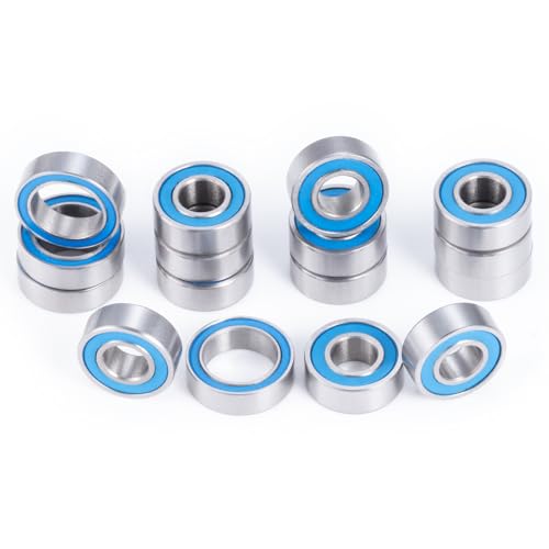 16pcs Steel Rubber Sealed Bearing Kit for Tamiya TT-02B Plasma EdgeII | Neo Scorcher 4wd Buggy Dual Ridge RC Car Upgrade