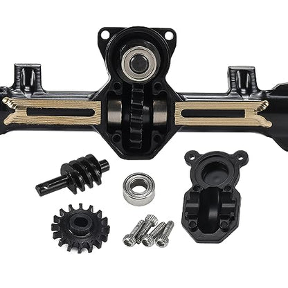 SCX24 Axles 174g SCX24 Brass Front and Rear Portal Axle with Brass Wheel Hubs Counterweights Set for 1/24 RC Crawler Axial AX24 FCX24 SCX24 Upgrades Accessories