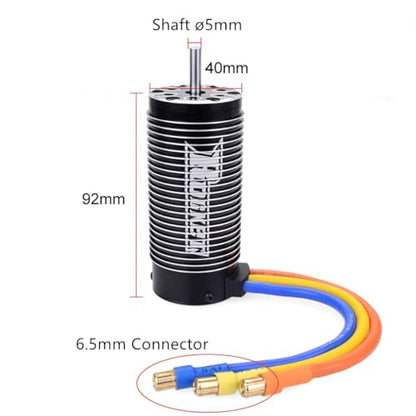 Rocket 4092 1650KV Sensorless Brushless Motor Shaft ø5mm for 1/8 RC Drift Racing Car Monster Truck Buggy Off-Road RC Car