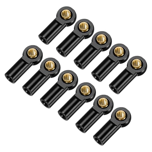 MECCANIXITY Pack of 11 Metal Tie Rod Ends M3xL19mm Steering Ball Black | Joints Link, for 1/10 RC Hobby Car Truck Crawler DIY Upgrade - color: Black