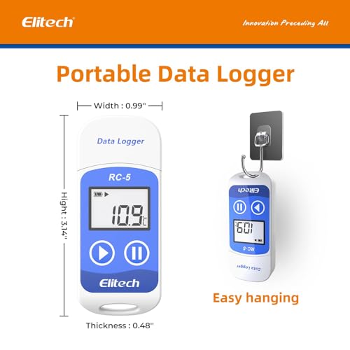 Elitech RC-5 USB Temperature Data Logger Recorder 32000 Points High Accuracy - size: Standard