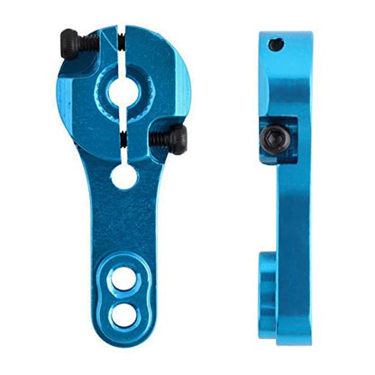 ShareGoo 10PCS 25T Aluminum Servo Horns M3 Threads Metal Steering Arm Compatible with RC Car Truck Buggy Airplane-Blue,Red