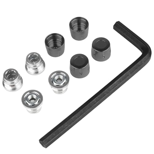 HobbyPark 1.9/2.2 Beadlock Wheel Nuts Locknuts – Aluminum Locking Nuts for 1/10 RC Crawler Car, Fits for TRX4 SCX10 SCX10 II III AXI Capra Redcat Gen8 Gen7 RC4WD & More (Gray) - color: Gray
