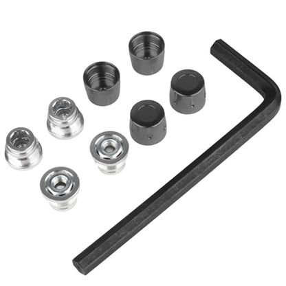 HobbyPark 1.9/2.2 Beadlock Wheel Nuts Locknuts – Aluminum Locking Nuts for 1/10 RC Crawler Car, Fits for TRX4 SCX10 SCX10 II III AXI Capra Redcat Gen8 Gen7 RC4WD & More (Gray) - color: Gray