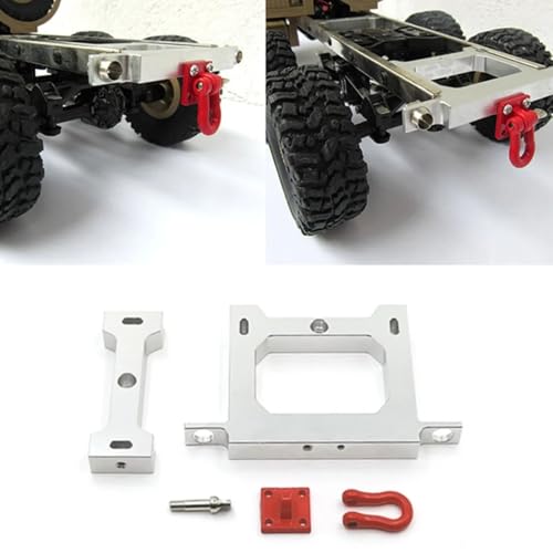 RC Car Repair Kit for WPL B14 B24 B16 B36 C14 C24 1/16 Metal Beam Rear Bumper with Tow Hook RC Car Truck Upgrade Parts Modified Accessories