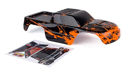 SummitLink Custom Body Compatible for 1/10 Scale RC Car or Truck (Truck not Included) (Muddy Orange Over Black) - style: Muddy Orange Over Black