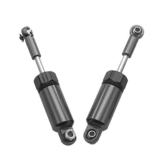 4Pack Share Goo Metal Shock Absorber Kit Damper Suspension Upgrade Part Compatible with WPL 1/16 C14 C24 RC Crawler Off-Road Car Truck (Dark gray) - color: Black