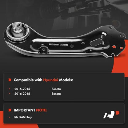A-Premium Rear Right Suspension Trailing Arm, with Bushing | Compatible with Hyundai Sonata 2015-2016