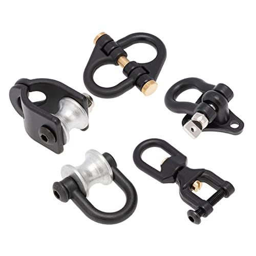 1/10 RC Car Crawler Trailer Towing Shackles - Metal Hooks for SCX10 TRX4 D90 - Upgrade Parts for Rock Climbing Cars - 5Pcs Set Included - Black - color: Black