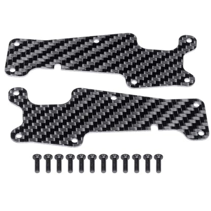 Front & Rear Suspension Arm Covers Carbon Fiber Dust Cover Proof Protection Plate for 1/8 Tra-xxas Sledge 4WD Monster Truck Upgarde Parts