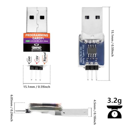 GOUPRC USB Linker ESC Programming Card for AM32/BL32 Brushless ESC Electric Speed Control Programming with for Axial SCX24 1/24 RC Car Crawler