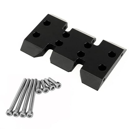 LCG Adjustable Transmission Mount Gearbox Skid Plate for 1/10 RC Crawler Axial SCX10 Lower Center of Gravity Metal Upgrade Part (Black) - color: Black